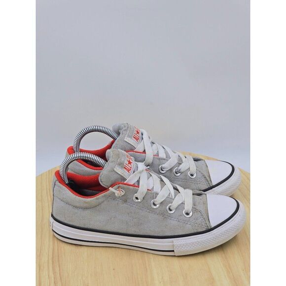 Converse All Star Low Unisex Junior Size 2 Grey Canvas Lifestyle Shoes 665136C - Picture 1 of 8